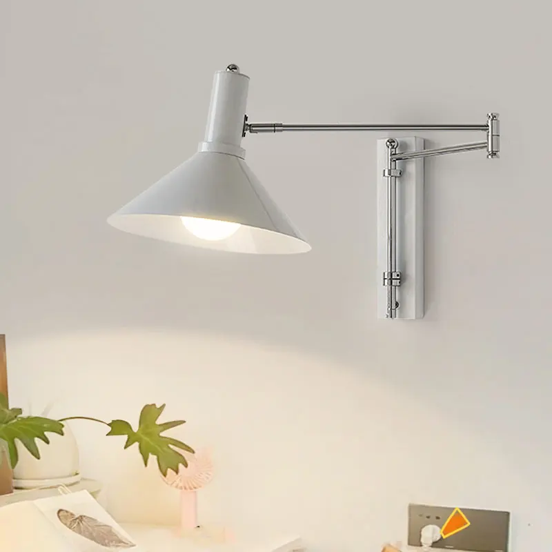 

Bauhaus Modern Swing Arm Wall Lamp Foldable movable Living Room Bedroom Retro Bedside Wall Reading Wall Light