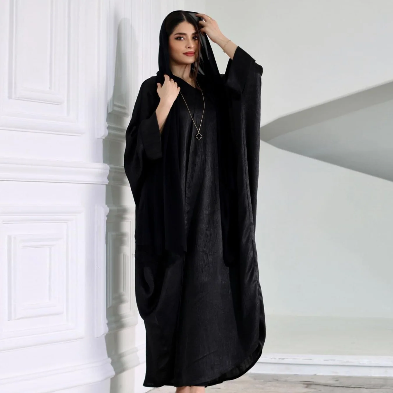 Middle East Front Open Abaya for Women Brief Fashion Silky Arab Dubai Moroccan Kimono Corban Eid New Islamic Outsider Robes