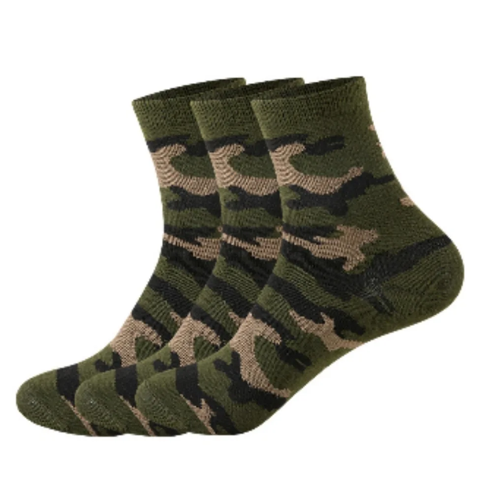 Militaire waaierkostuumaccessoires Camouflage legergroene sokken Een paar