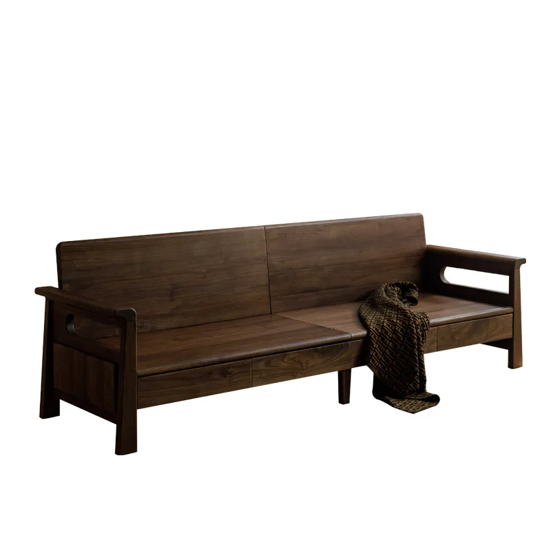 Black walnut tenon and mortise living room thickened three or four people