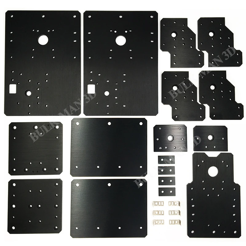 Bulk-Man 3D WorkBee CNC Aluminum Plate kits 6mm Thickness 6061-T5 23pcs Aluminum Plate Sets for WorkBee Mechanical Kits Build