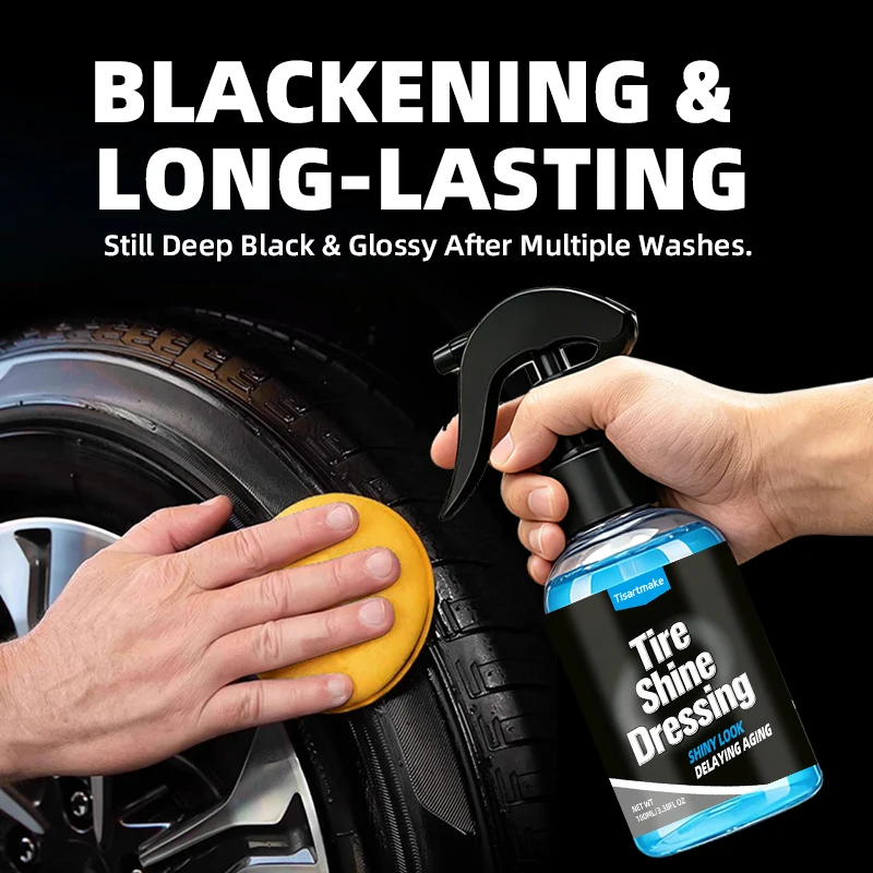 Black Wet Look Tire Shine Dressing, for a Whole New Level of Shine and Depth of Black, Safe for Cars, Trucks, Motorcycles, RVs