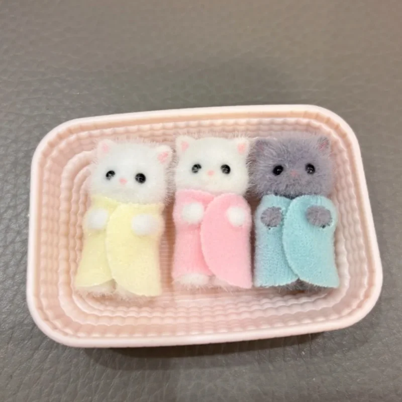 在庫ありシルバニアファミリートリプレットシリーズアニメミニベビーペルシャ猫アクションフィギュア人形付属親子おもちゃ子供ギフト