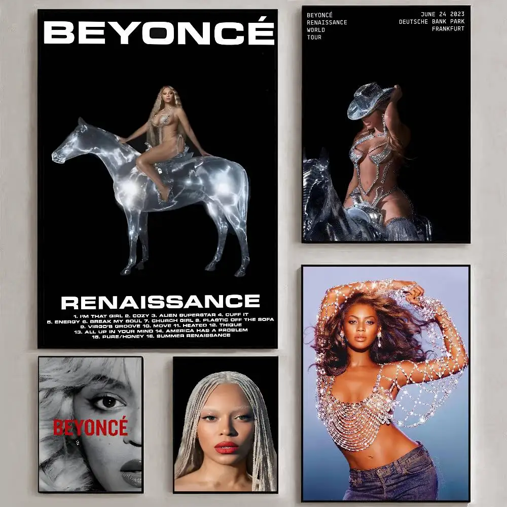 B-Beyonce Cowboy Carter Singer Poster Art HD Canvas Advanced Aesthetic Printing Paper Wall Art for Living Room Home Decor