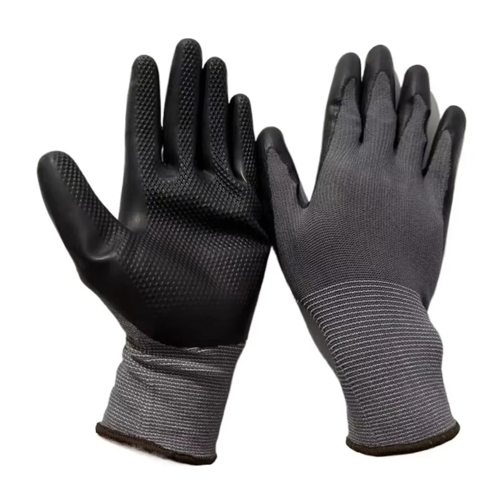 Latex Foam Garden Gloves Wear-Resistant Breathable Material Gardening Gloves One Size Non-Slip Latex Gloves General Purpose