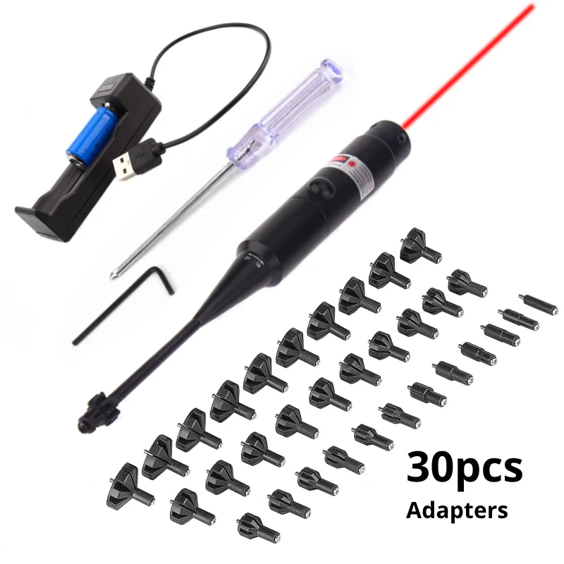 

Laser Boresighter, Red Green Laser Collimator Sight,. 177,. 22 to 12GA, 30 Adapters