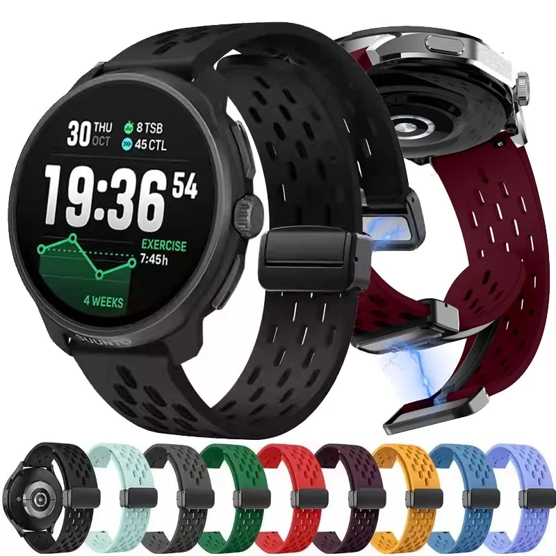 20 mm 22 mm magnetisches Silikonarmband für Suunto Race 2/Vertical 2 1 Armband für Suunto 3 3 Fitness/5 9 Peak Pro DLC/Ocean Race S