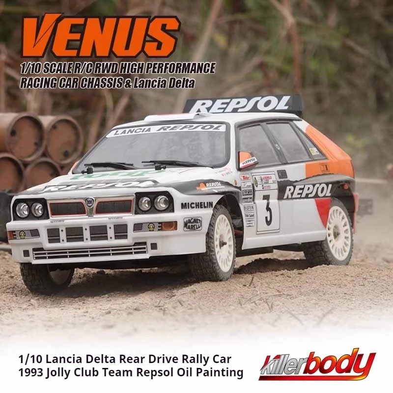 Killerbody 1/10 RC 4WD Szczotkowy Model Symulacyjny z Napędem na Tył, Samochód Rallyowy Terenowy VENUS PC, Karoseria, Zdalnie Sterowany, Zabawka dla Dorosłych