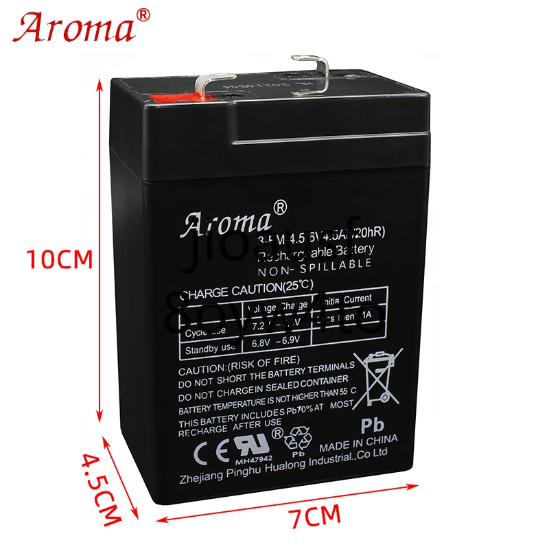 Aroma 6V4.5AH Batery for Children Toy car Electronic Scale Rechargeable Lead-acid Accumulator Backup Power Maintenance-free