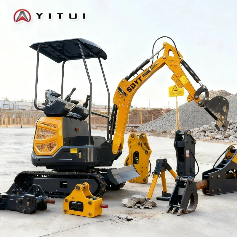 Mini Excavator 2 Ton Compact Excavator Diesel Euro 5 Rops Safety Ce For Small Farm Orchard Household Customized Mini Excavator