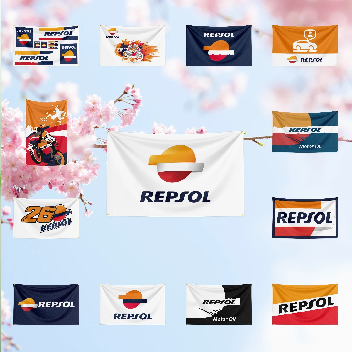 R-RE-P-S-O-L Fuel Flag For Oil Station Garage Tuning Workshop studio fan collection home ornament