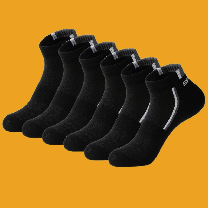 Meias de algodão esportivas casuais masculinas, corte fino, curto, tornozelo, preto, alta qualidade, moda verão, 5 pares, 10 pares