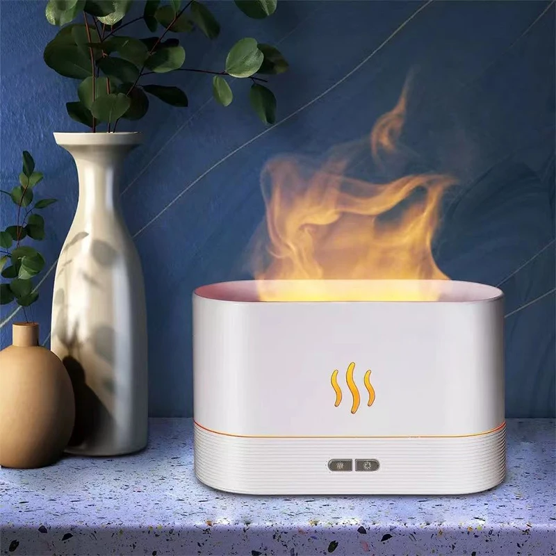

Humidifier Usb Essential Oil Diffuser With Flame Aroma Ultrasonic Air Humidifier Home Office Fragrance Sooth Sleep Atomize