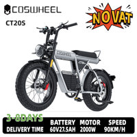 COSWHEEL CT20S Adult Electric Bicycle 2000W Men's E-Mountain Bike 60V27.5AH Battery ebike 20 Inch Fat Tire Men's Electric Bike