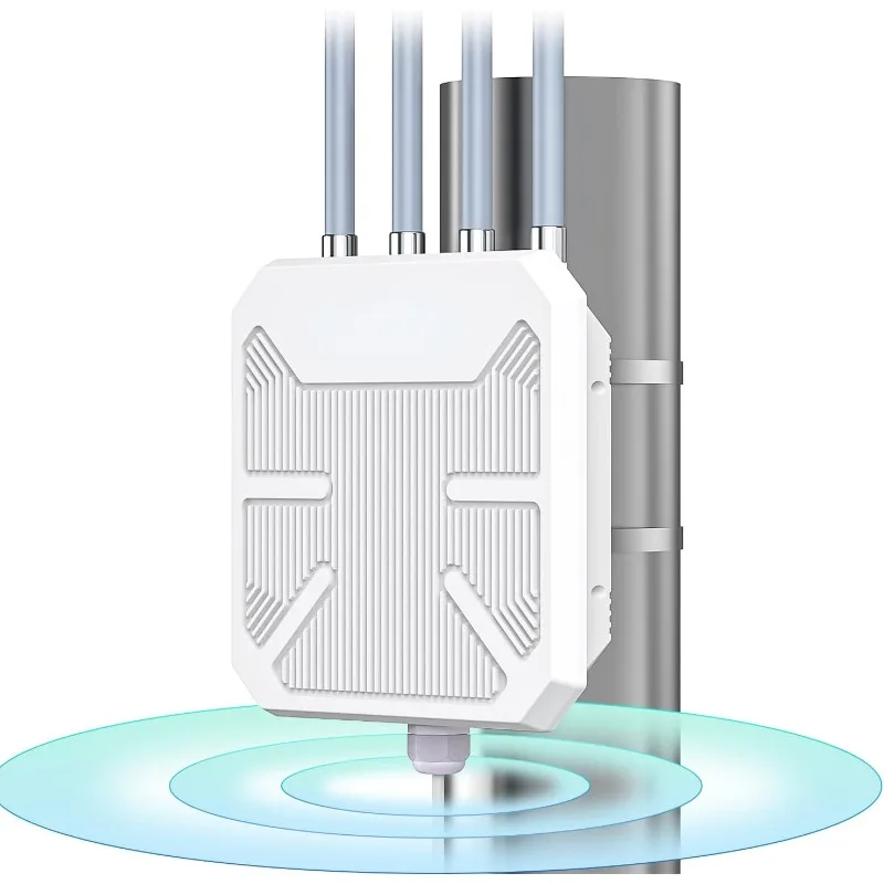 

Outdoor WiFi 6 Extender AX1800 High Power Outdoor Weatherproof WiFi Range Extender Access Point with Passive/Active POE