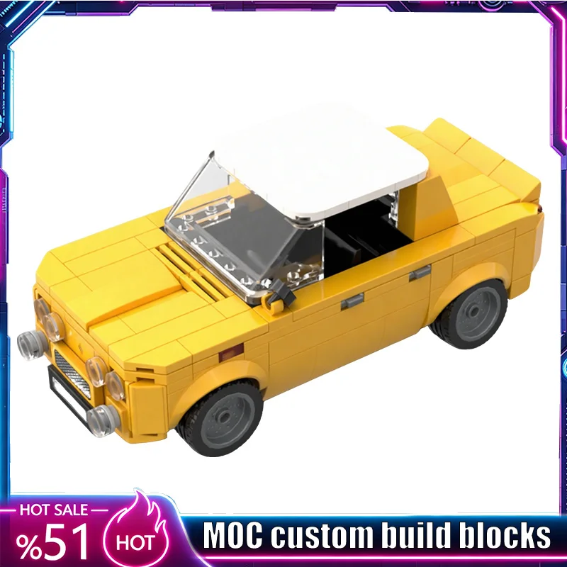 316PCS Classic Rally Racing Car Model Custom Building Blocks Off Road Vehicle Assembly Hobby Collection Educational Display Gift