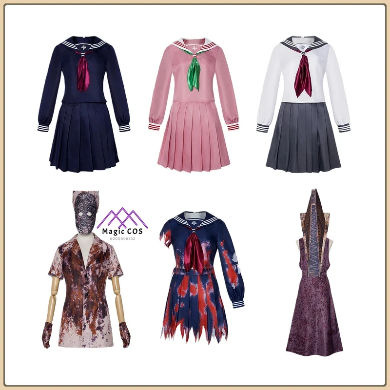 

ABC123Popular Game Silent Hill Nurse Cosplay Costume Horror Anime Stage Outfit High Quality Halloween Party Suit (Fem3;b,6/k'5;