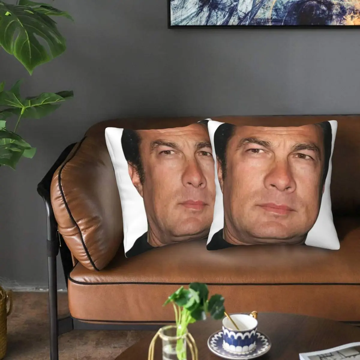 ستيفن سيجال 2 قطعة غطاء وسادة مربع وسادة ديكور الراحة رمي وسادة للأريكة المنزلية