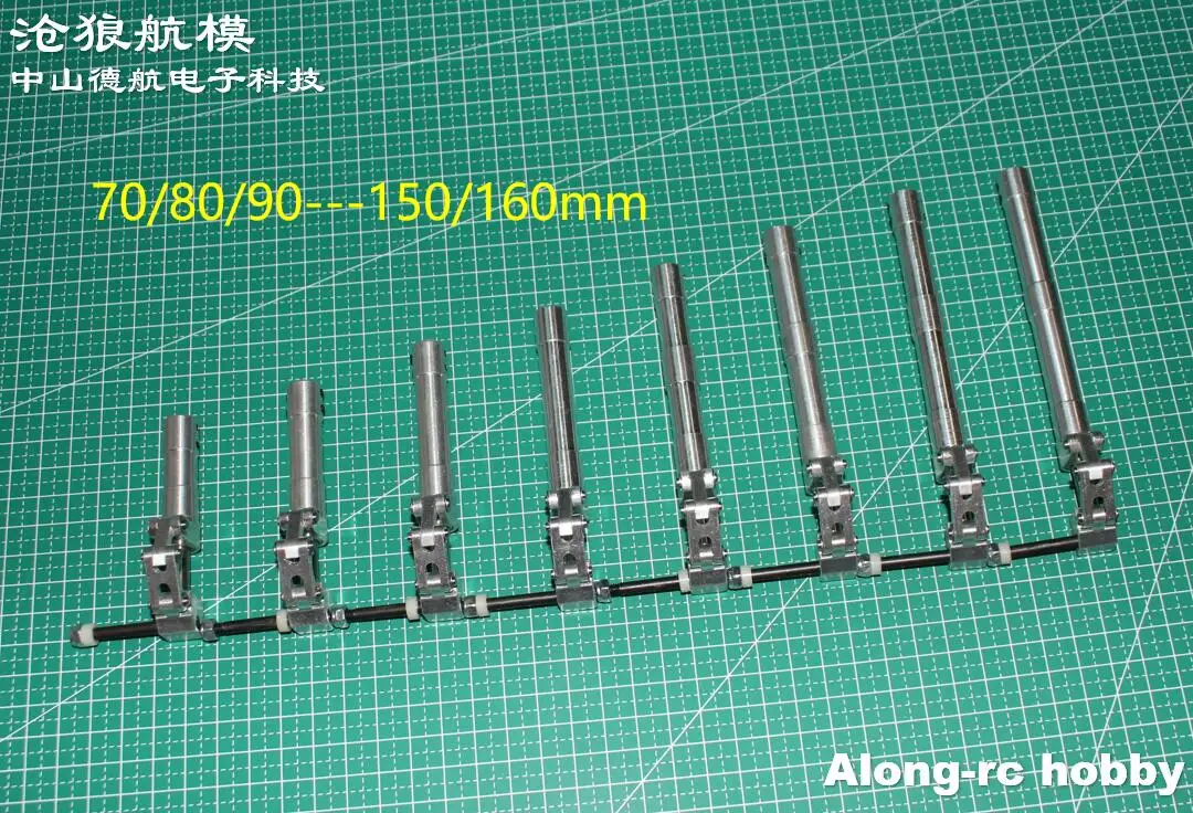 1 paio 70 80 90 100 -- 160 170mm D4 smorzamento posteriore principale in ginocchio carrello di atterraggio adatto per 3-6kg modello fai da te Jet