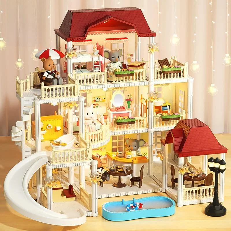 princess-castle-villa-dollhouse-cover-girl-child-toy-birthday-gift-outdoor-leisure-furniture-camping-chair-plastic-material