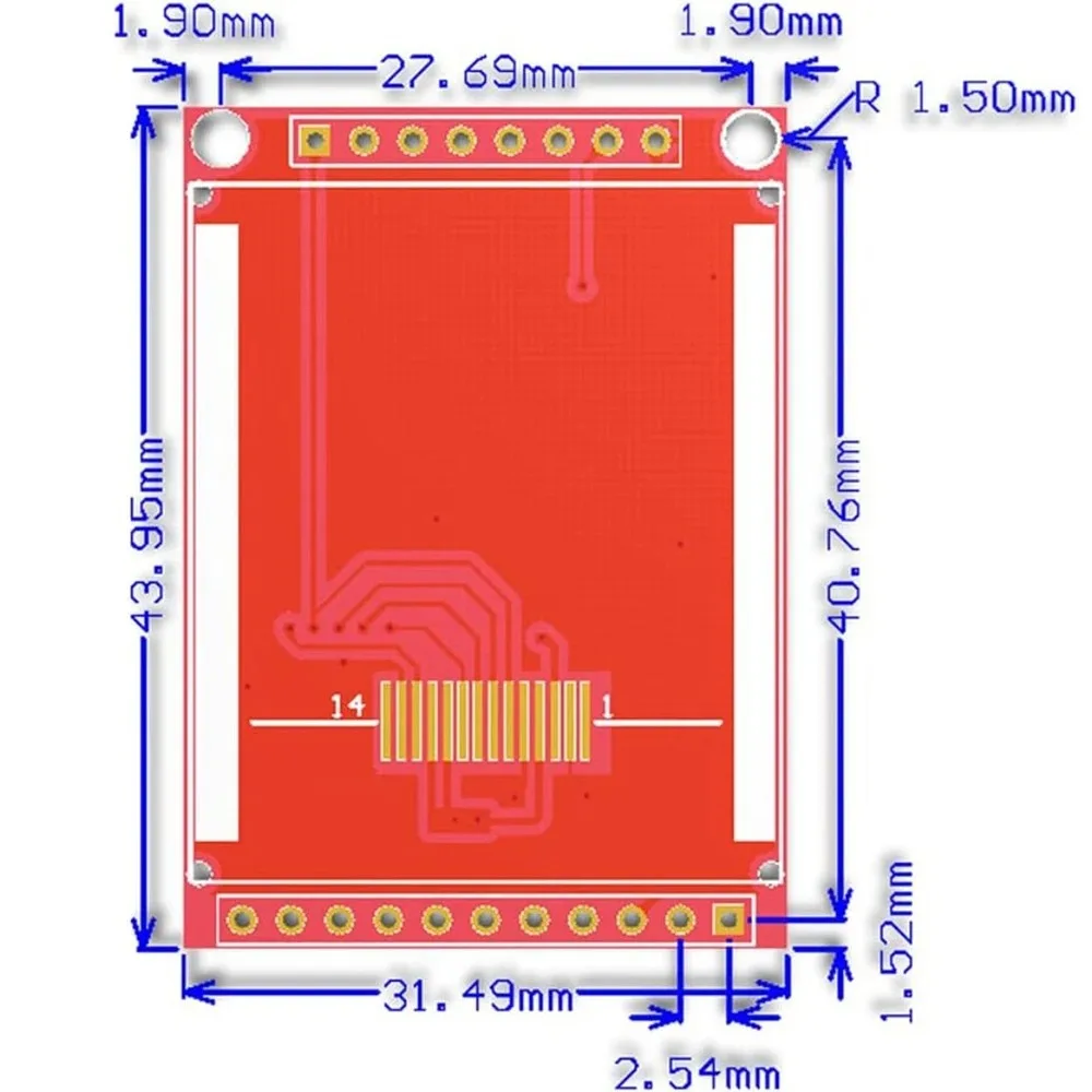 1,44-calowy moduł wyświetlacza SPI TFT LCD 128x128 ST7735S 5V/3.3V 11-pinowa wersja dla Arduino U+NO Mega-2560