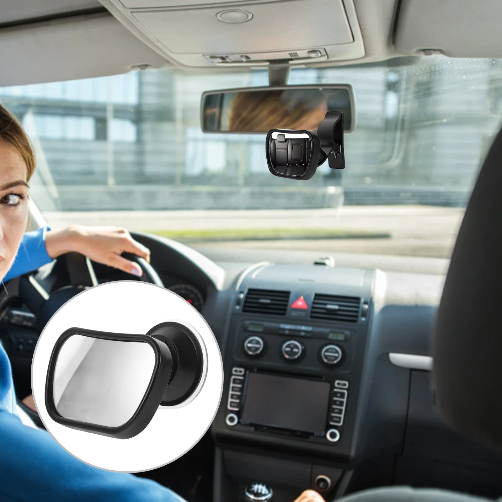 Specchietto retrovisore per auto Clip regolabile su morsetto Specchio interno per sedile posteriore Specchi per seggiolino auto per osservazione della sicurezza infantile