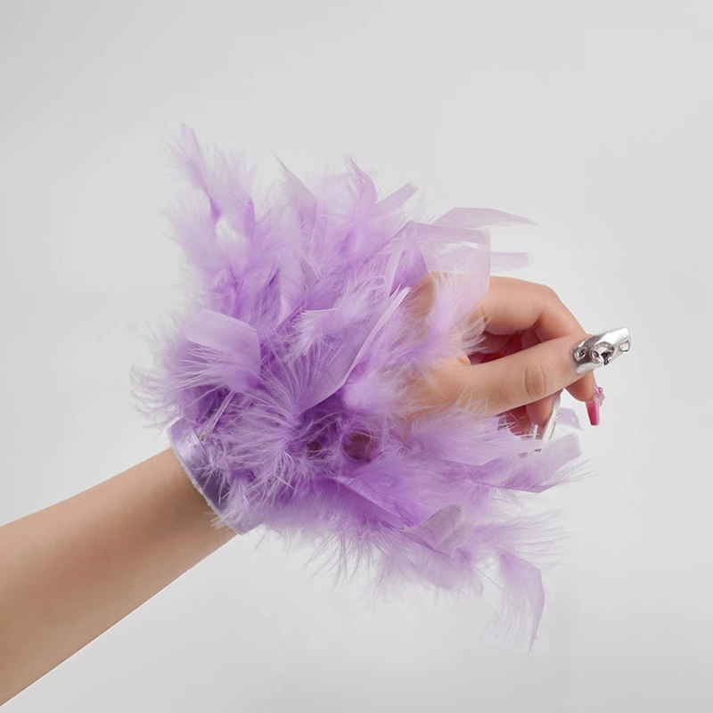 Manicure hand photo cuffs feather plush bracelet all for nail shoot hand decoration feather Manicuring Painting shoot Background