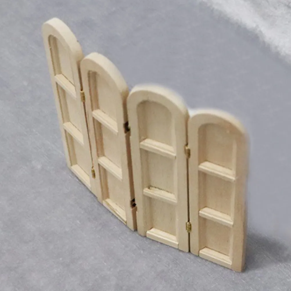 

Ornamental Miniature Wooden Screen Foldable Decorative Screen for Mini House Landscape Desktop Decor Mini Accessories for
