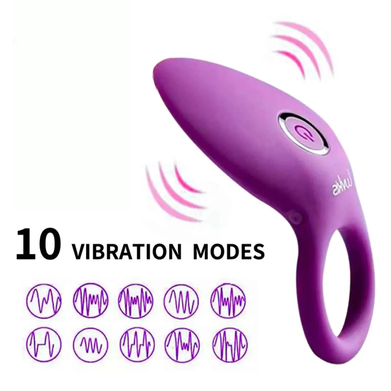 Rechargeable Vibrating Lock Ring for Couples Sex Toy Clitoris Stimulator Orgasm Vibrator Male Penis Massage Vibration Delay Ring