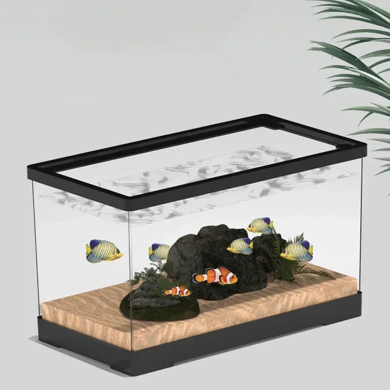 Transparent Acrylic Definition Fish Tank Plastic PET Anti Drop Turtle Tank Aquarium Breeding Box Detachable aquarium accessories