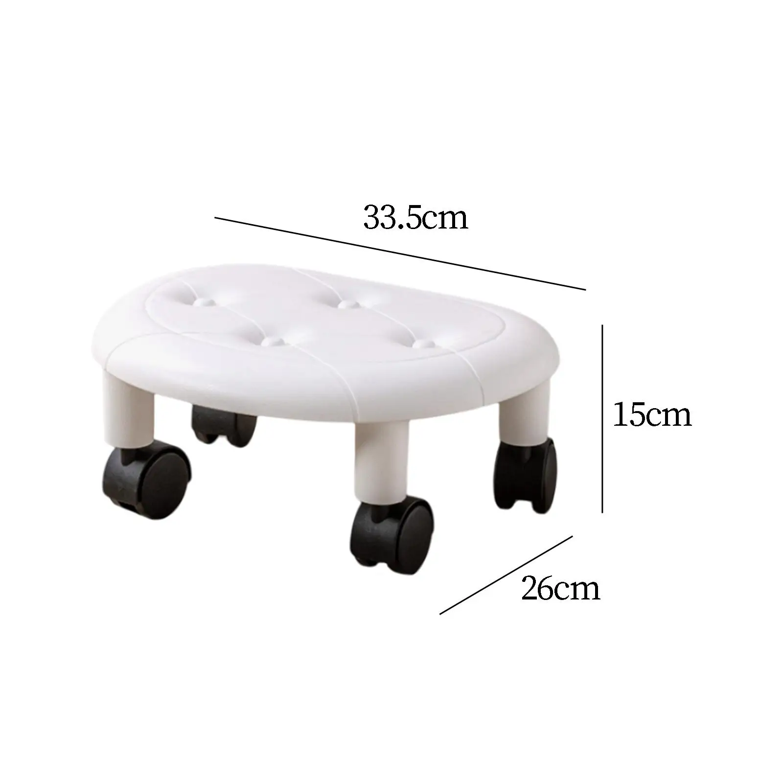 

Low Height Rolling Stool Small 360° Rotating Rolling Stool Roller Stool Home
