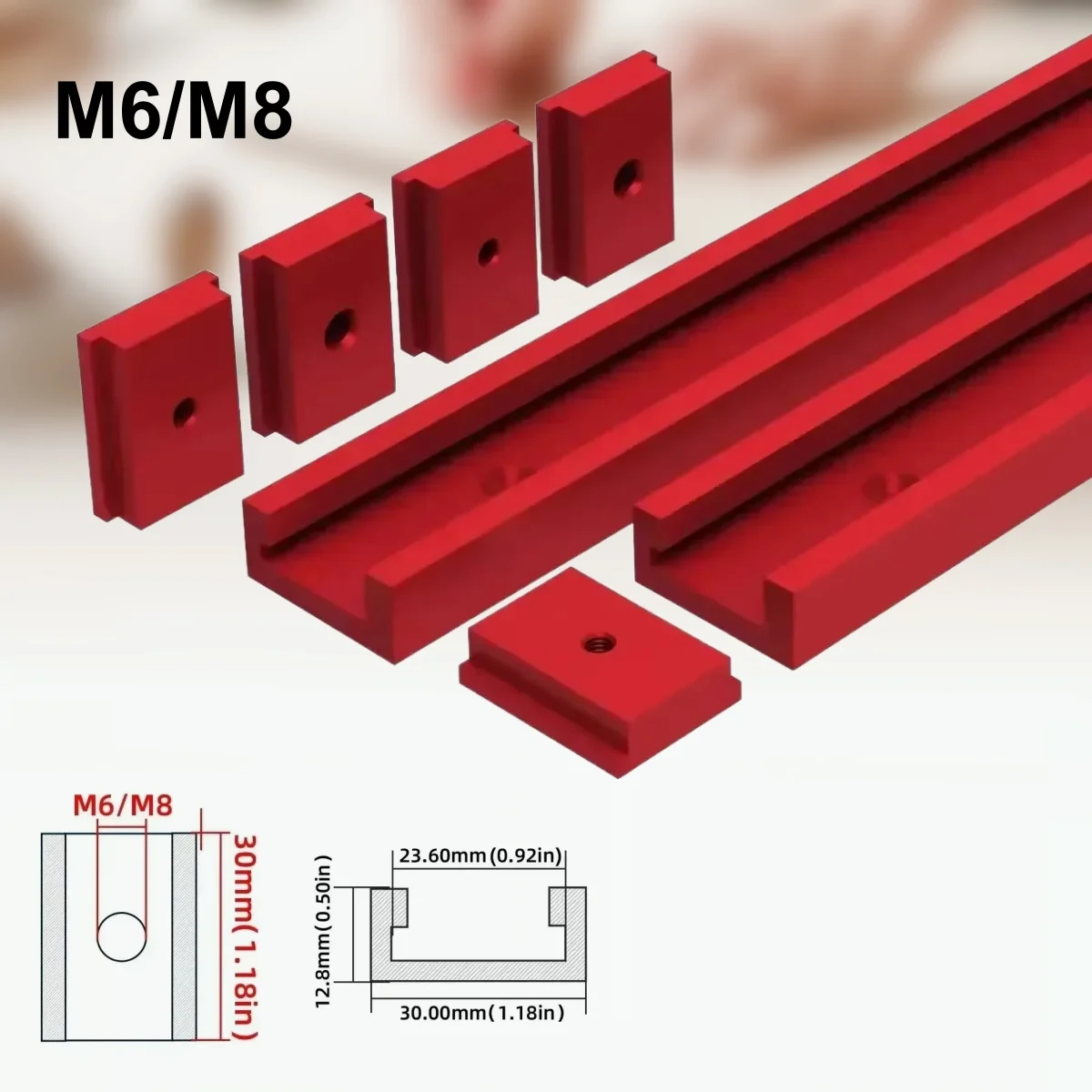 T30 T-Track Woodworking Miter Track Jig, Aluminum Alloy T Slot Miter Gauge Guide for , T-Track with T-Slider Woodworking Fixture