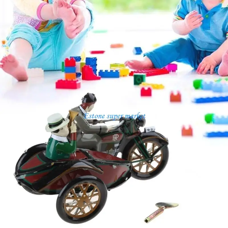 

090B Mini Vintage Wind-up Toy Toy Motorcycle Fine Tinplate Party Supplies Clockwork Toy Motorcycle Machinery