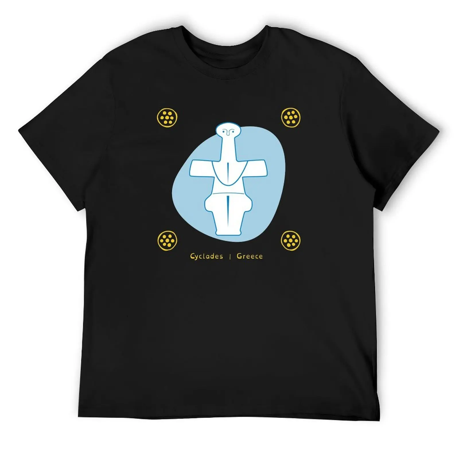 

Cycladic ancient figurine T-Shirt quick-drying shirts graphic customizeds Louboutins t shirt men