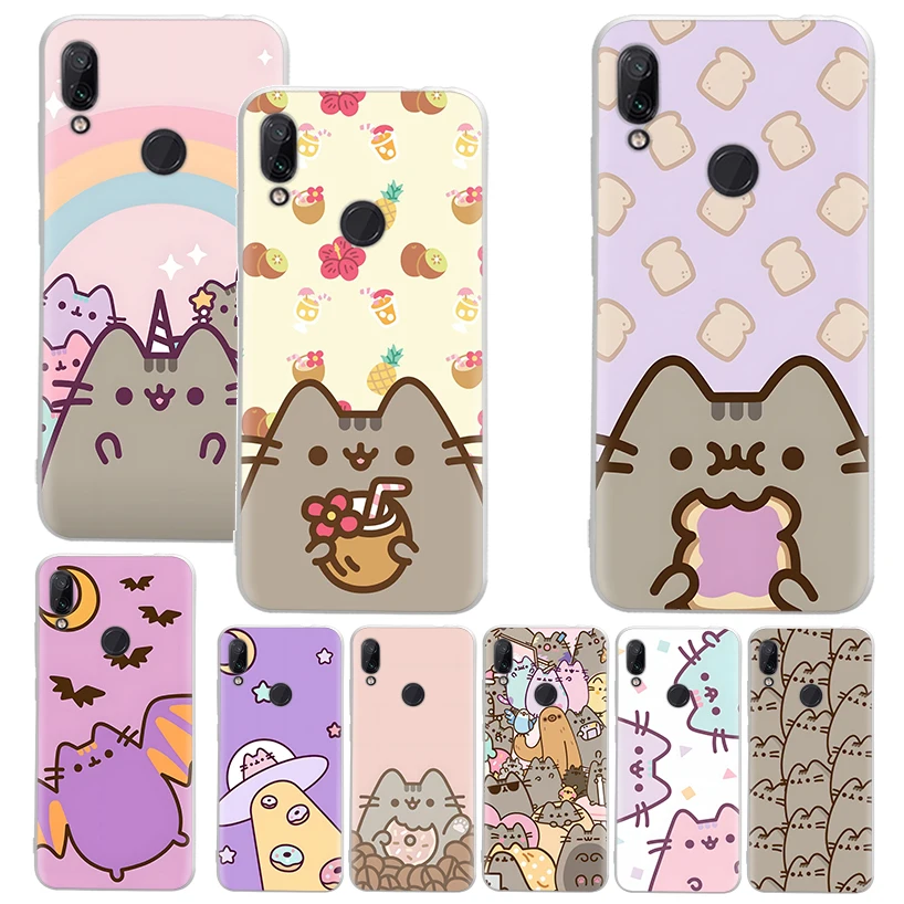 Cartoon Pusheen Cat Case for Xiaomi Redmi 12 12C 10 10A 10C 9 9A 9C 9T Phone Shell 8 8A 7 7A 6 Pro 6A S2 K70 K60 K40 K20 Cover