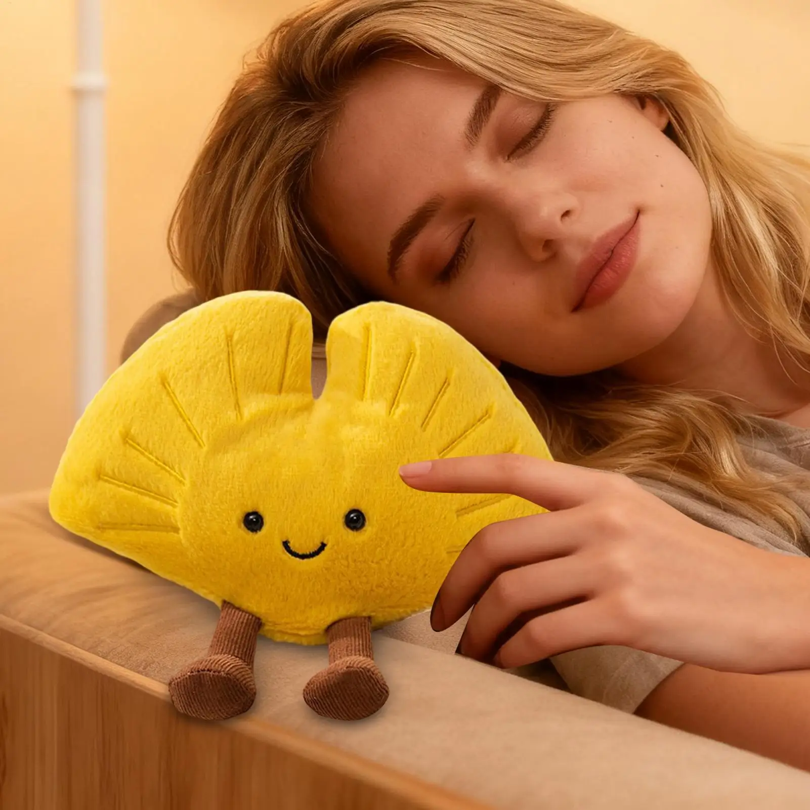 Simulation Leaf Pillow Plush Toy Soft Stuffed Companion Doll Maple Ginkgo Leaf Home Sofa Car Photo Props The Best Gift