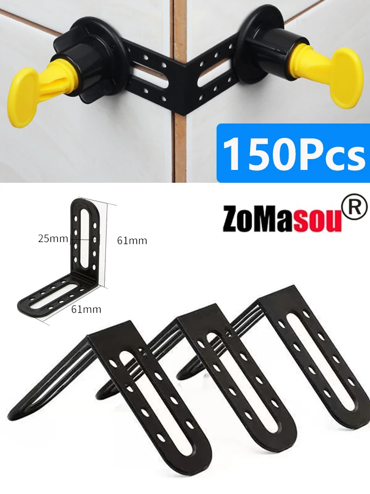 5/25/150Pcs Tile Leveling System Clips Male Angle Floor Wall Ceramic Leveler Spacers Locater Adjuster Laying Construction Tools