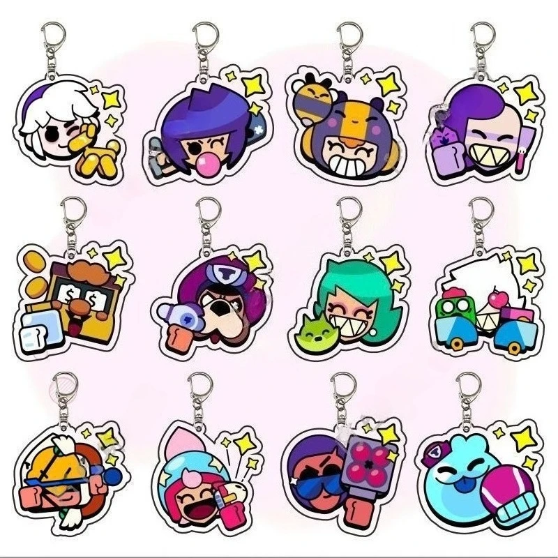 Game Peripheral Keychain Game Acrylic Backpack Pendant Mobile Hero Jewelry Accessory Expression Cartoon Pattern Gift Collection