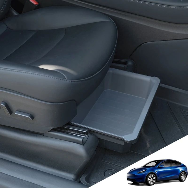 

Seat Storage Organizer Double-Layer Storage Box Accessories For Tesla Model Y 2021-2023