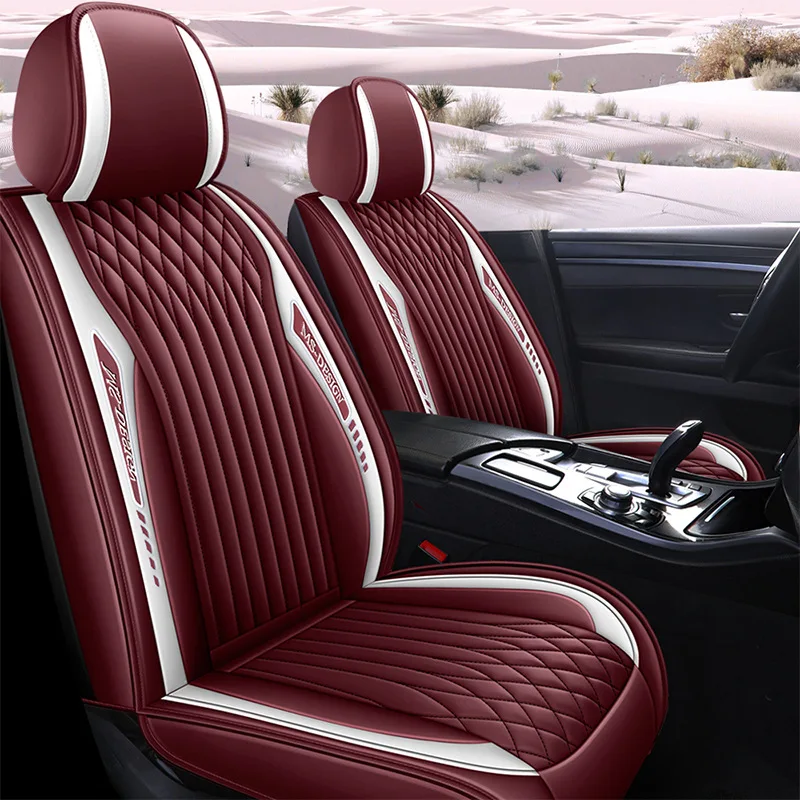 Universal Auto Split Seat Car Full Seat Cover Breathable Comfortable Leather SUV Seat Cushion Full Seats Cover Protection JJ255