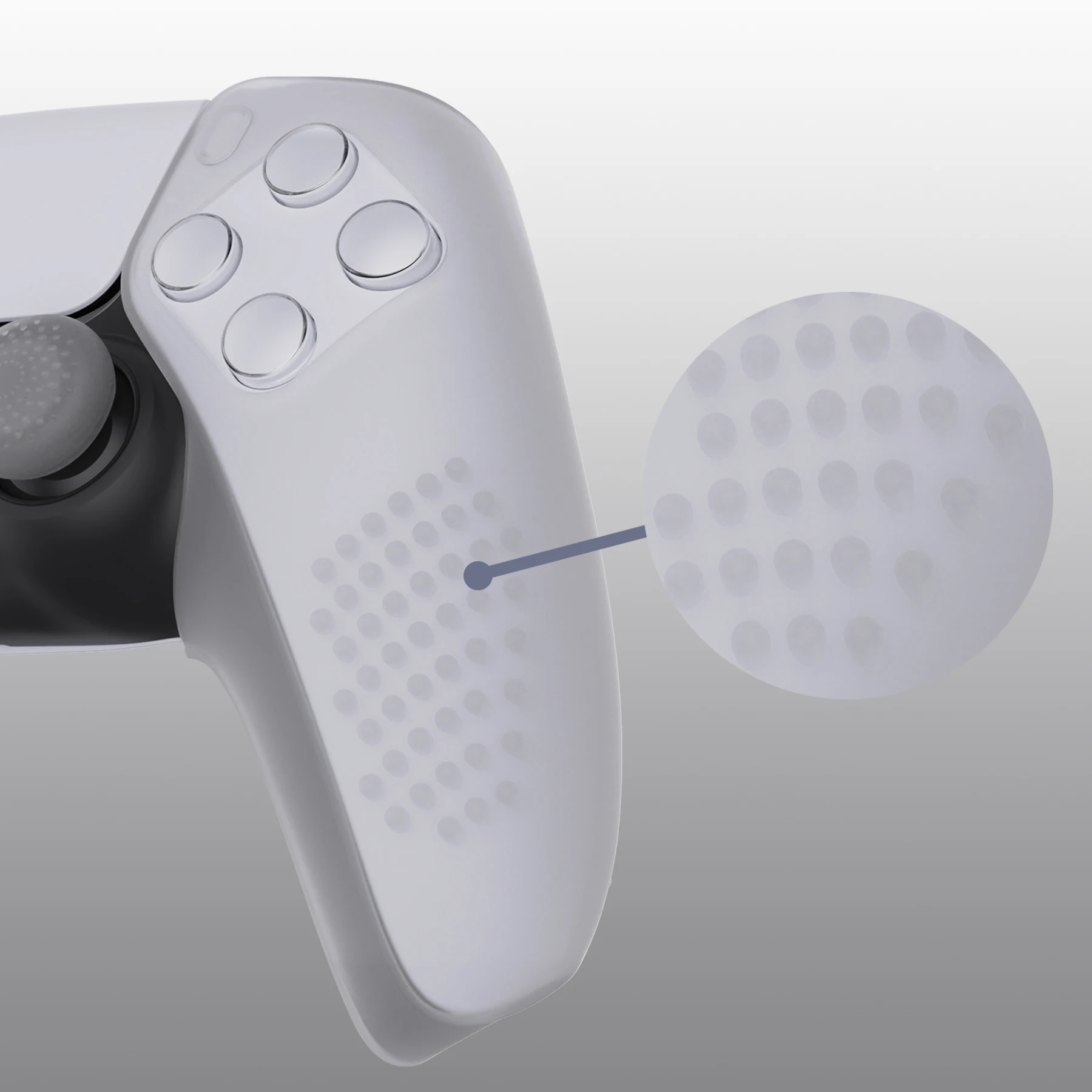 PlayVital 3D Studded Edition manopole ergonomiche in Silicone morbido custodie protettive in gomma con 6 cappucci per levette per Controller ps5