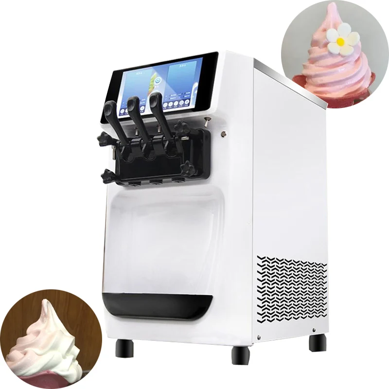 Intelligent Ice Cream Machine Restaurant Three-color Soft Ice Cream Making Machine Touch Screen Ice Cream Machine