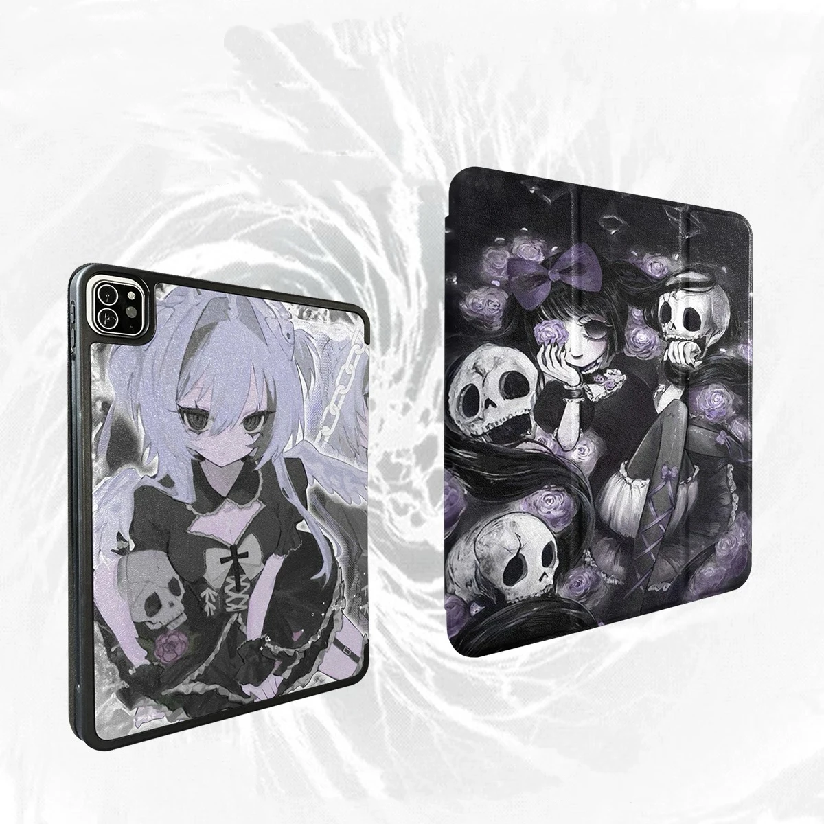 Dark Lolita Gothic style suitable for iPad protective case, magnetic all inclusive anti bending