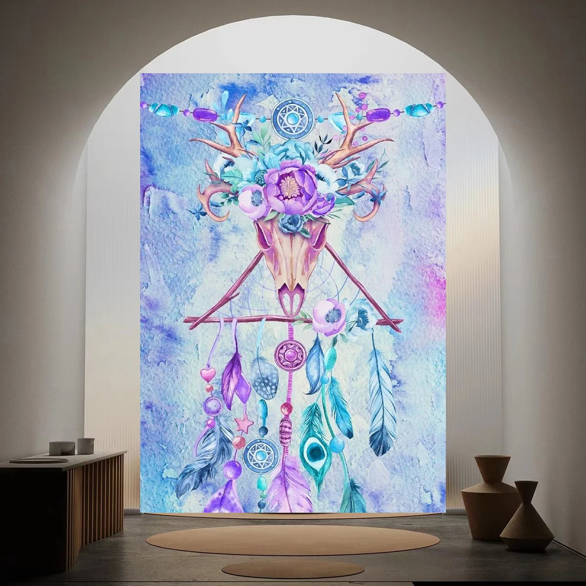 Fantasy Indiana Dream Catcher Backdrop Art Painting Party Photography Girl Kids Room Decorations Background Festival Show Banner