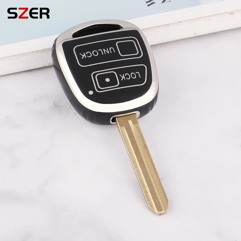 2/3 Buttons TPU Car Key Case Cover Fob For Toyota FJ Cruiser Land 2008-2014 Yaris Echo For Lexus ES GS LS IS RX SC LX RX400h