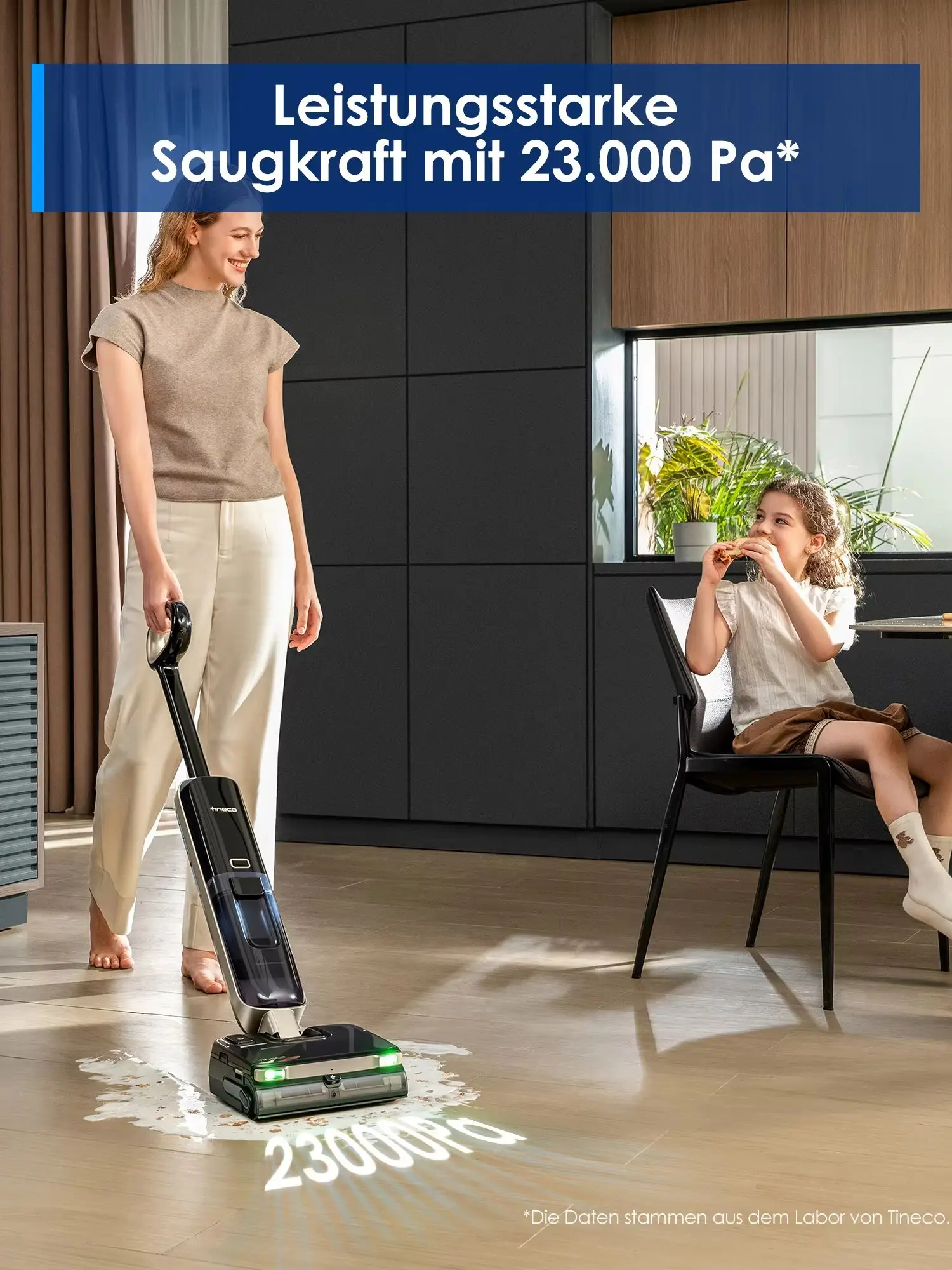 Odkurzacz do podłóg Tineco Floor ONE S9 Master do pracy na mokro i sucho, technologia StreakFree Puller, technologia ThermoBlast Tech, funkcja mycia gorącą wodą, super płaska obudowa 9,9 cm, moc — Zdjęcie 2 z 2
