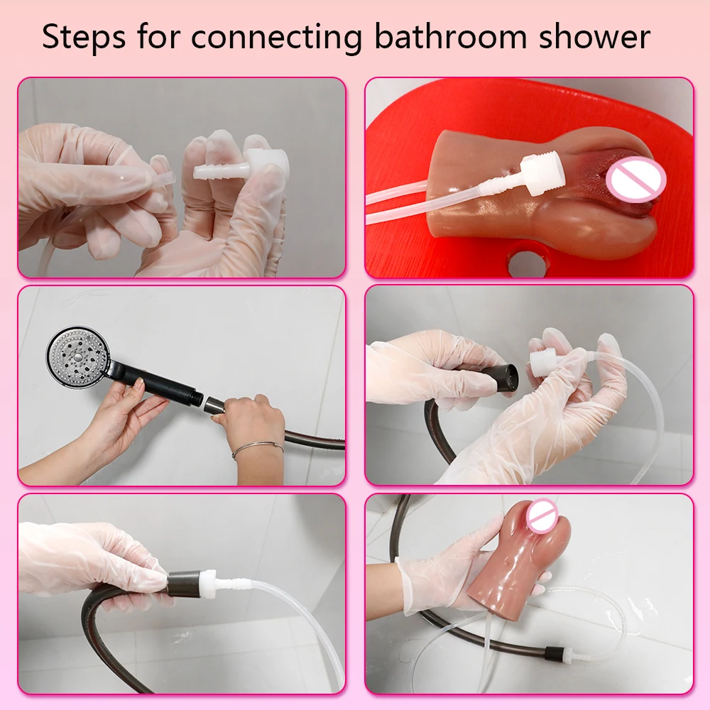 FAAK Squirting męski Masturbator realistyczna pochwa łechtaczka miękki silikonowy wytrysk kieszonkowy Cipka Stroker Anal Sex zabawki dla mężczyzn