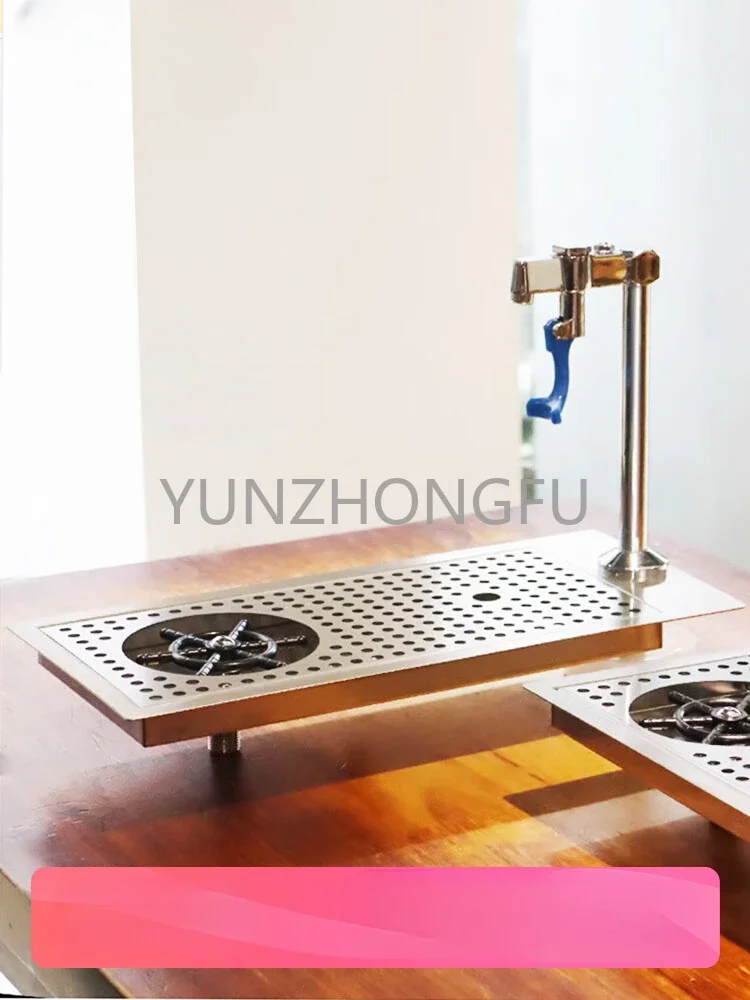 Stainless Steel Integrated Faucet High Pressure Cup Washer Bar Water Tray Thickened Embedded Multi-Function