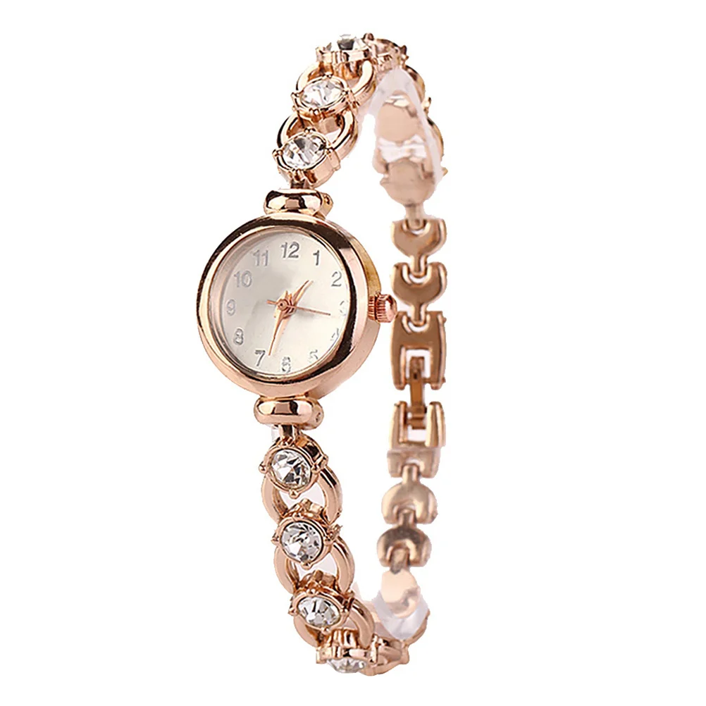 

Golden Bracelet Watch Women Fashion Quartz Movement Elegant Design Birthday Gift Chaude De Mode Quartz Watch