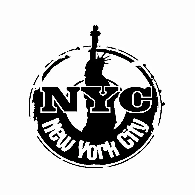 

Car Sticker Funny Cartoon PVC Decal Car Sticker New York Decorative Decal Waterproof Cover Scratch Black/white, 17cm*16cm